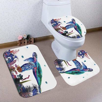 3D Bathroom Mat non-slip Set