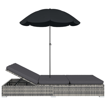 Patio Lounge Bed with Umbrella