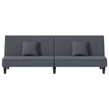 vidaXL Sofa Bed Dark Gray Velvet