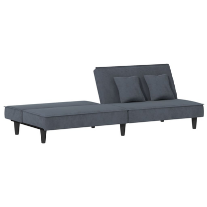 vidaXL Sofa Bed Dark Gray Velvet