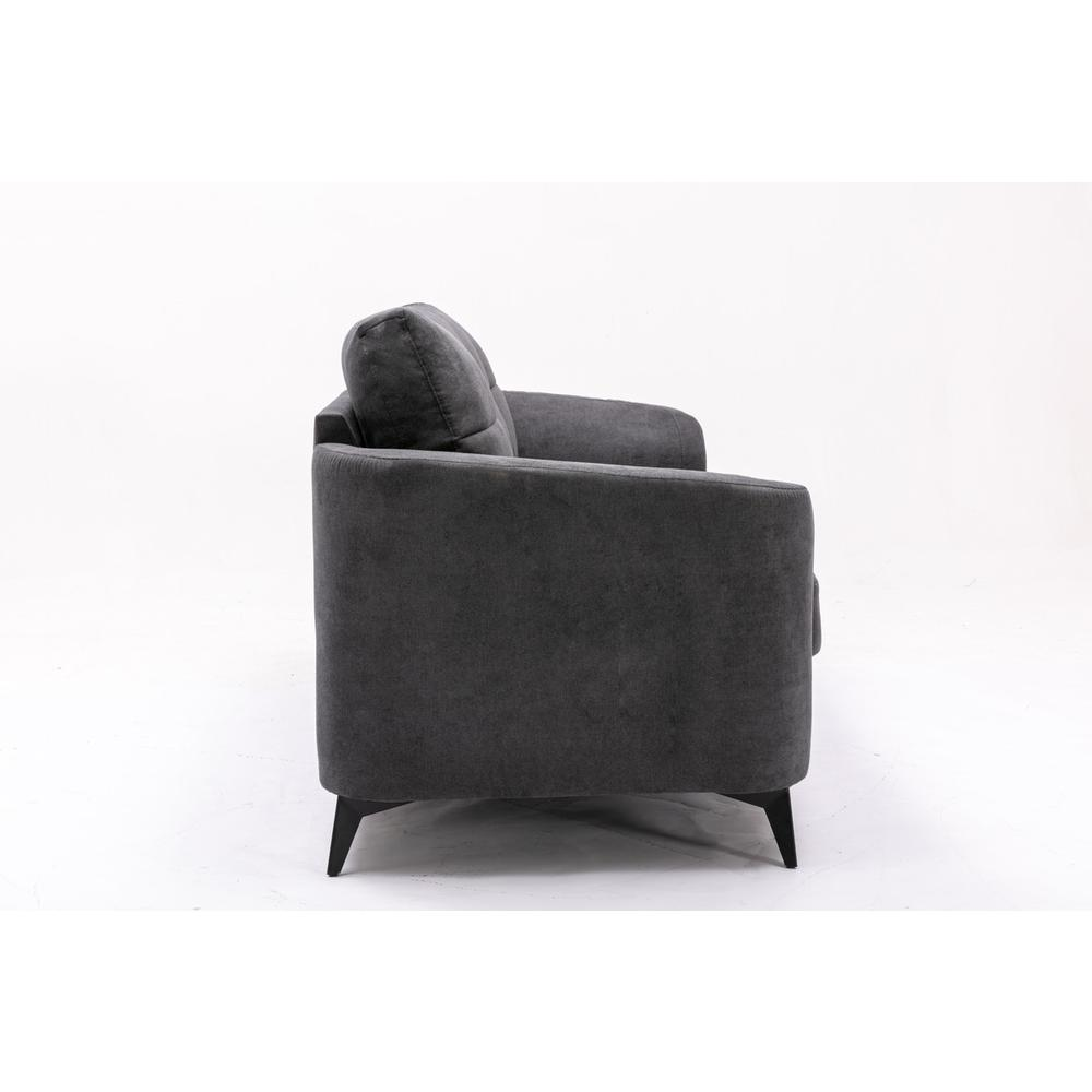 Callie Gray Velvet Fabric Sofa