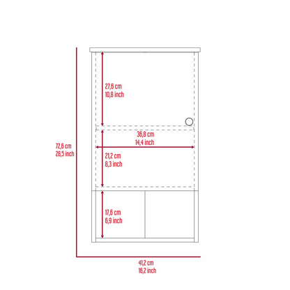 Three Shelves Bathroom Cabinet