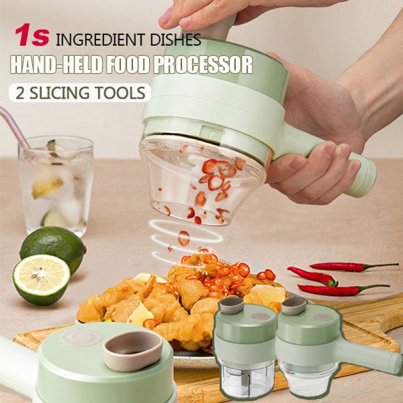 4 In 1 Electric Vegetable Cutter Set